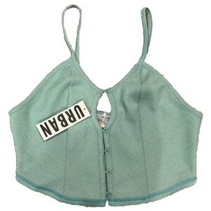 Urban Outfitters‎ NWT Cayenne Ribbed Cropped Button Front Cami Size Large